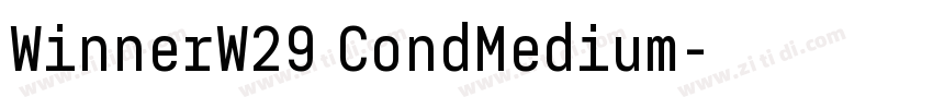 WinnerW29 CondMedium字体转换
